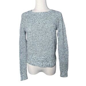 American Eagle XS Knit Sweater Fall Green Knitted Crop Tops Shirt Cottagecore AE